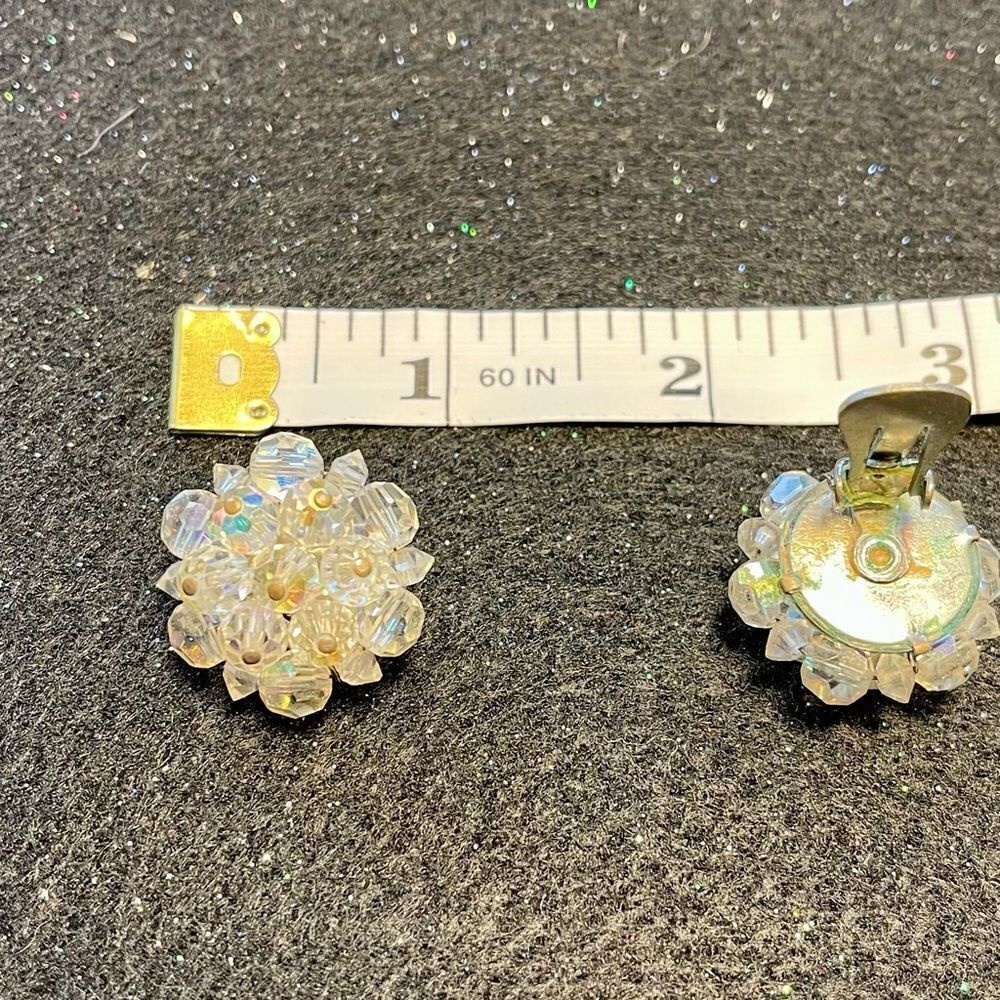 Vintage Rhinestone Clip on Dressy Earrings